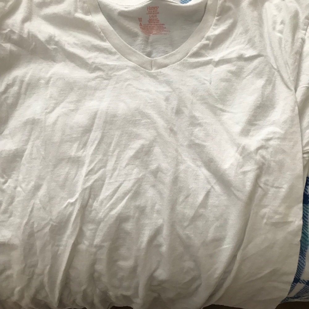 White V-Neck